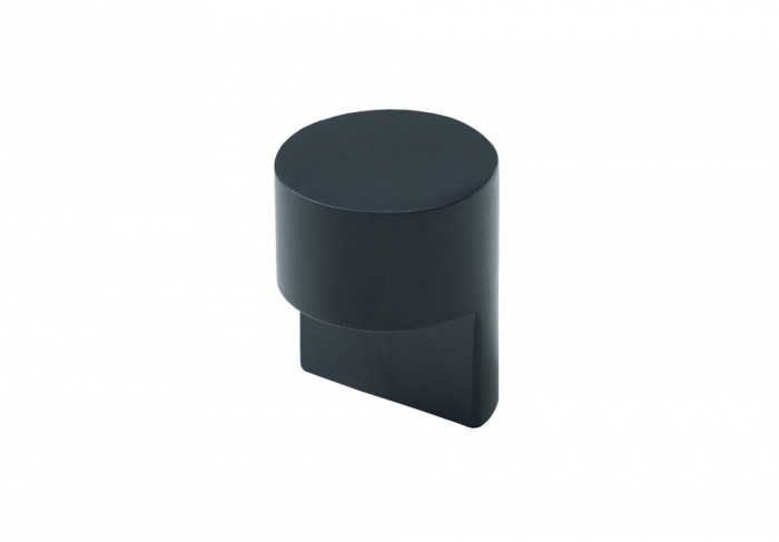 414A Ручка-кнопка мебельная 022 мм, матовый черный JET