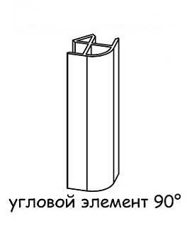 Угол для цоколя 90гр Дуб Серый Н100мм(пр-во Россия)